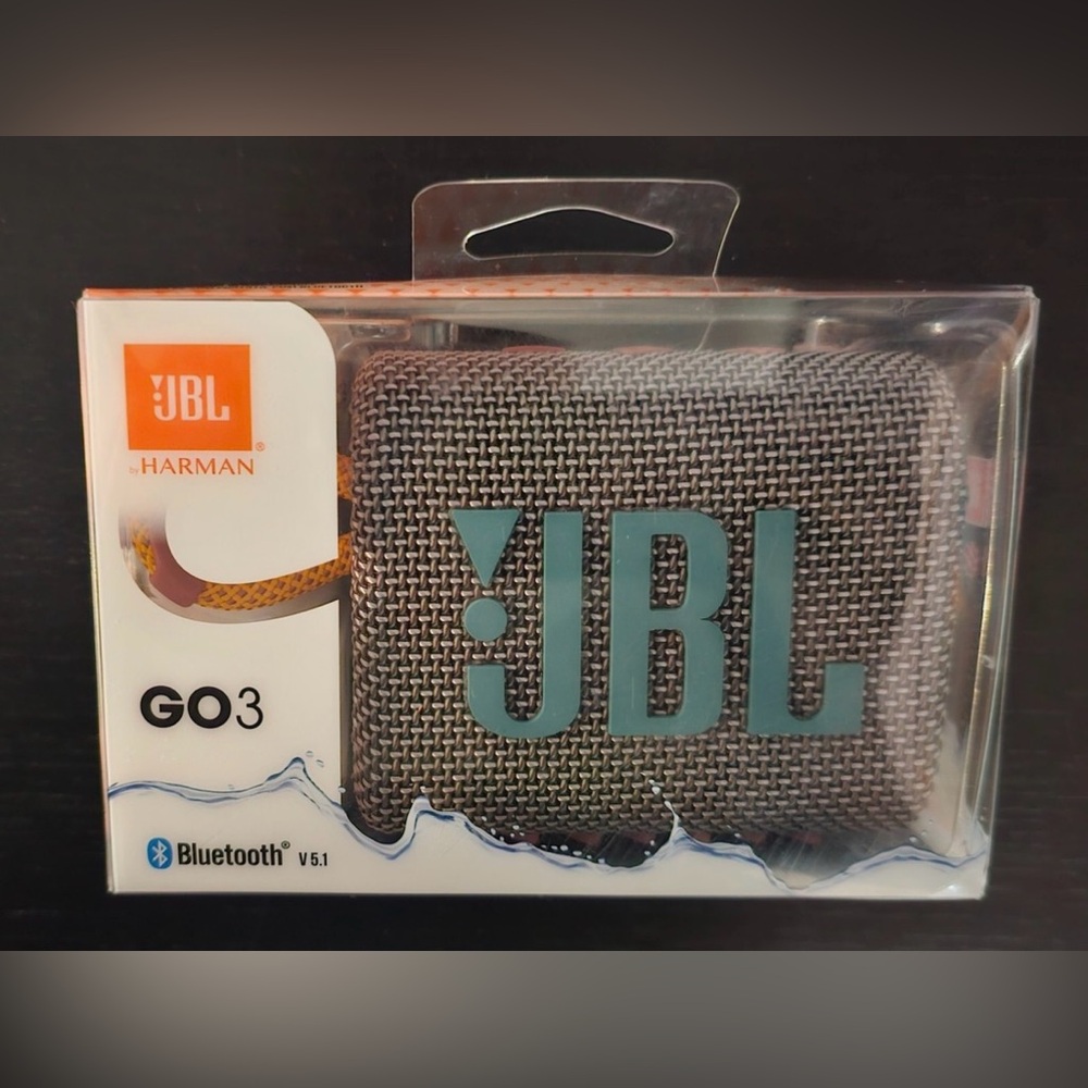 JBL by Harman GO 3 Waterproof Portable Bluetooth 5.1 Speaker New In Box, Grey